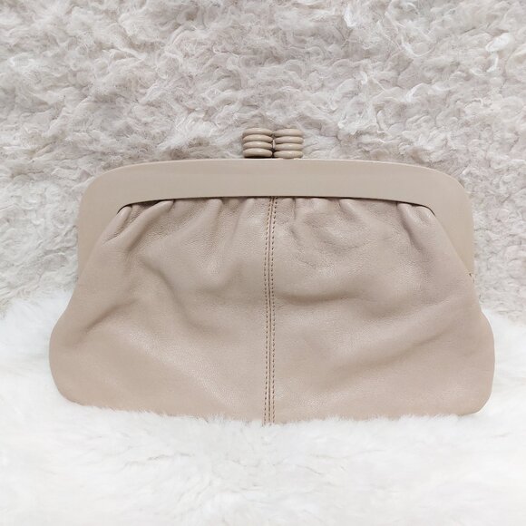 Vintage Eaton Beige Genuine Leather Pouch - Picture 1 of 7